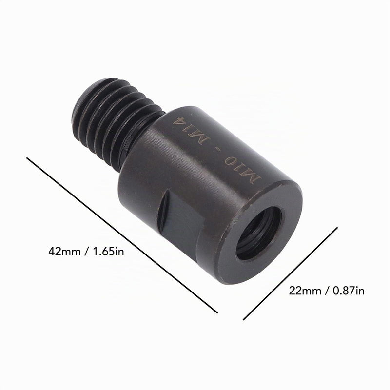 Pack of 2 Angle Grinder Thread Adapter, M10-M14 Angle Mill Adapter CRV Steel Female to Male Mill Wave Converter Interface Connection (M10 to M14) M10 to M14