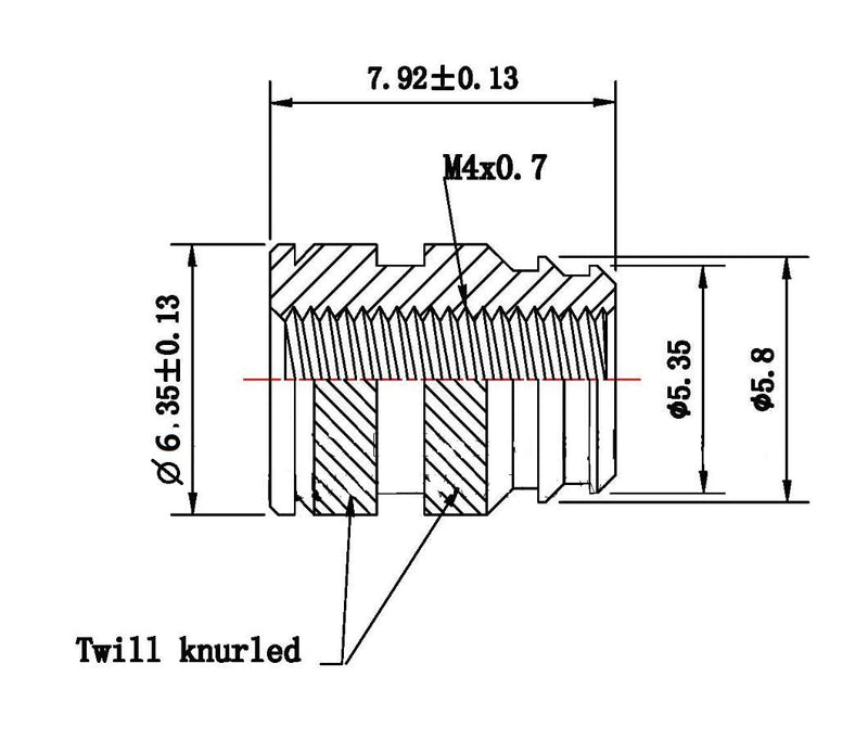 [Australia - AusPower] - [initeq] Qty 100 M4-0.7 Threaded Heat Set Inserts for 3D Printing (Long) 