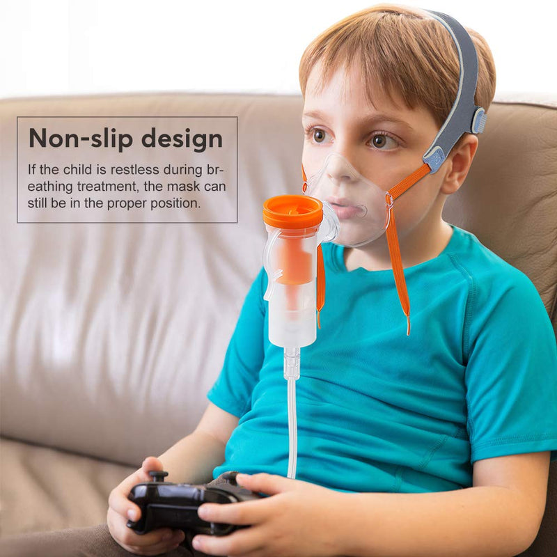 [Australia - AusPower] - No-Slip Secure Mask Strap, Mask Holder for Cool Mist Inhaler Compressor System, Comfortable Adjustable Head Straps for Children and Adults 