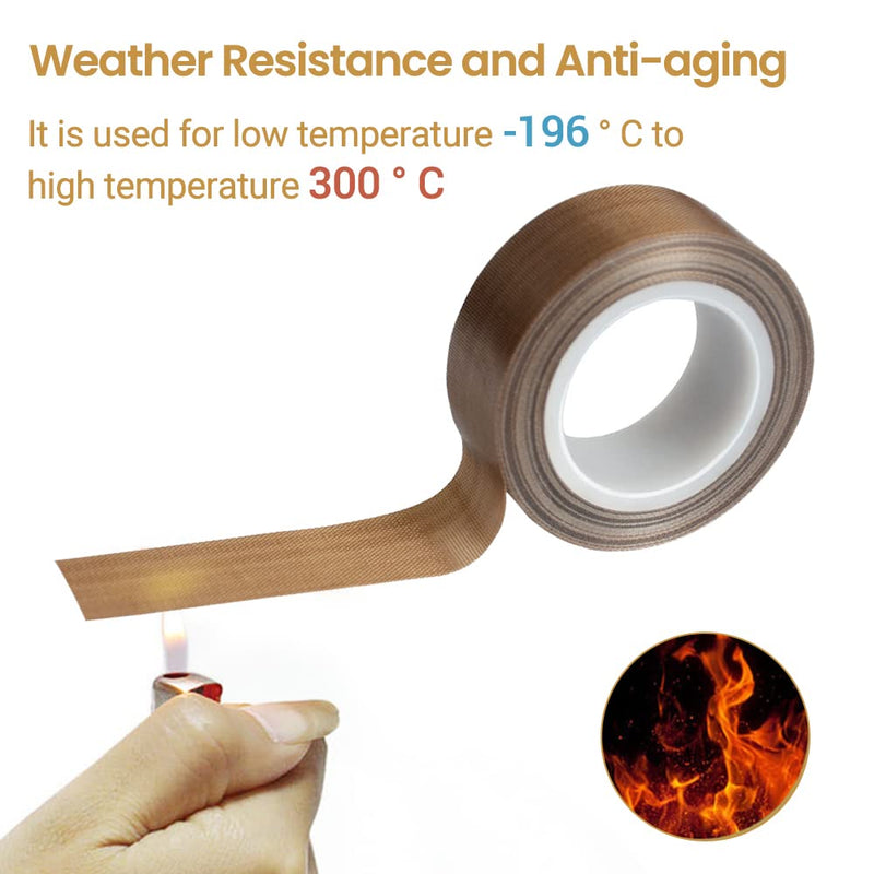 [Australia - AusPower] - Teflon Tape,1-inch x 33 Feet x 0.18mm Low Friction Tape High Temp Adhesive Tape,Abrasion Resistant,Surface Protection for Wood,Drawer,Cabinet,Furniture,Vacuum Sealer & Hand Impulse Sealers 1-inch x 33 Feet 