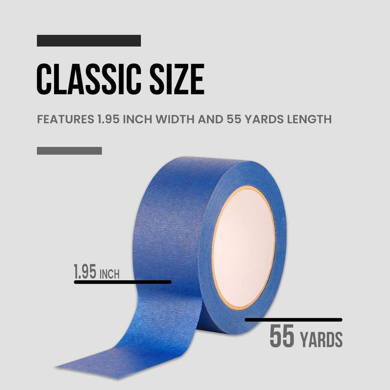 Lichamp Blue Painters Tape 2 inch Wide, 1pc Blue Masking Tape, 1.95 inches x 55 Yards 2 inches