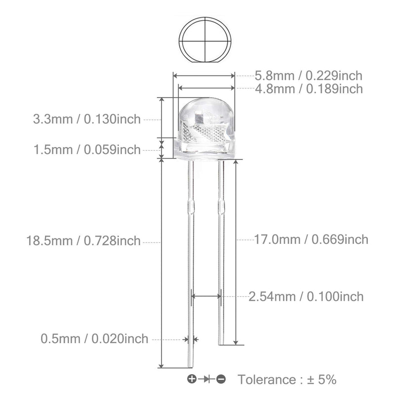 [Australia - AusPower] - Chanzon 100 pcs 5mm RGB Multicolor Slow Blinking (Multi Color Changing) Straw Hat LED Diode Lights (Clear Transparent Lens) Bright Lighting Bulb Lamps Electronics Components Light Emitting Diodes K) Slow Flash (100pcs) 