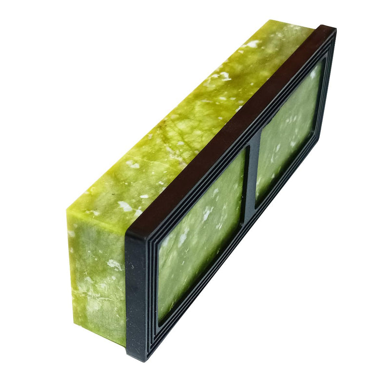 Knife Sharpening Stone 10000 Grit Whetstone Fine Polishing Natural Green Whetstone for Knives Tools Cutting Tools 180 x 60 x 30mm (A) A