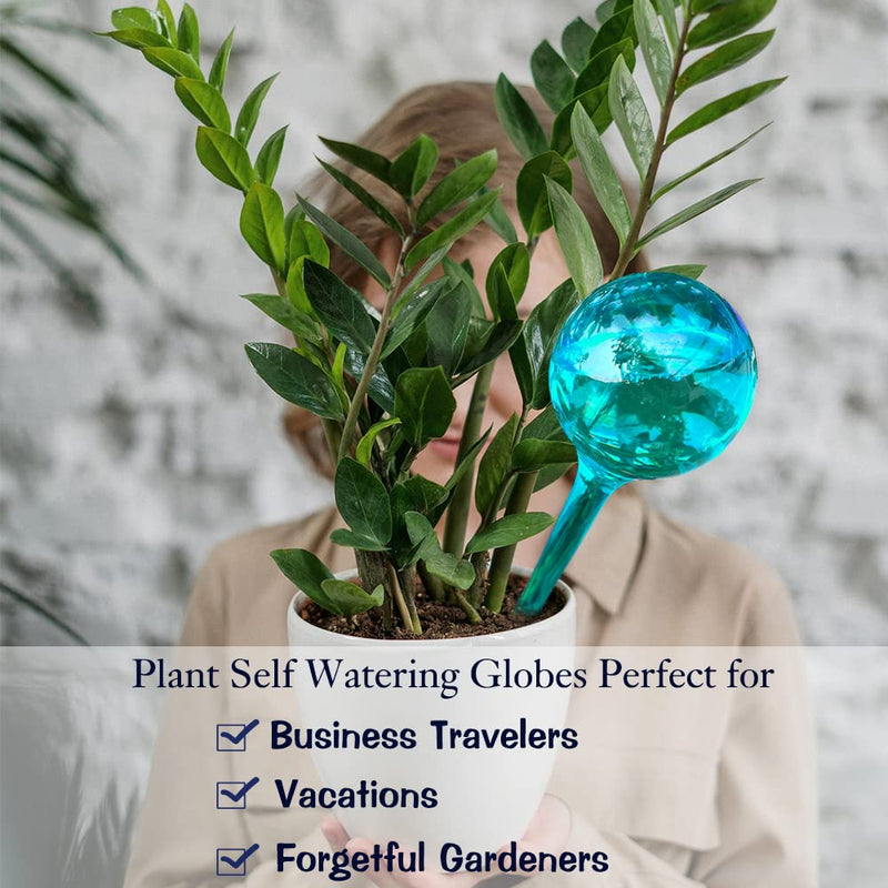 [Australia - AusPower] - 10pcs Plant Self Watering Globe Stakes, Plant Watering Stakes Automatic Plant Watering Bulb System Spikes, Flower Automatic Watering Device, Garden Self Waterer for Indoor Outdoor Plant Lake Blue-6l4s 