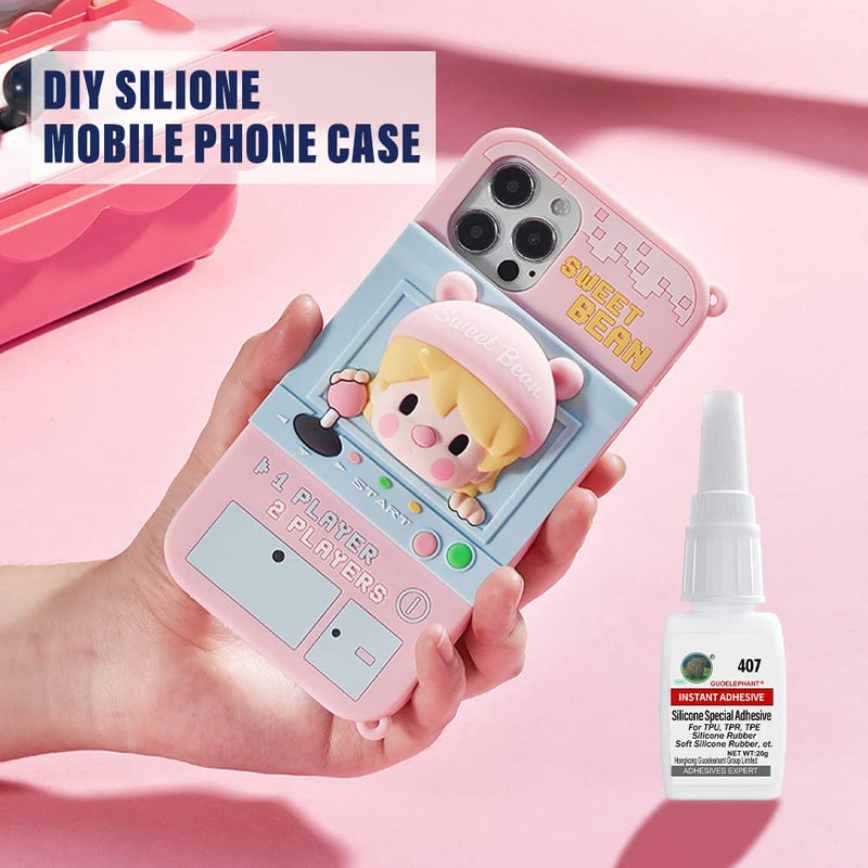[Australia - AusPower] - Silicone Glue,Glue for Silicone,for bonding Between Silicone and Silicone, Silicone and Other Material.Instant Super Glue for Silicone, Silicone rubber, TPU, TPR, TPE, Liquid silicone 