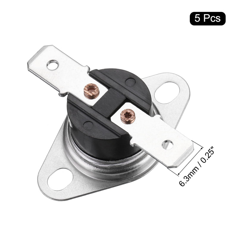 [Australia - AusPower] - uxcell KSD301 Thermostat 5°C/41°F 10A Normally Closed N.C Adjust Snap Disc Temperature Switch for Microwave,Oven,Coffee Makers 5pcs,Bakelite Material 