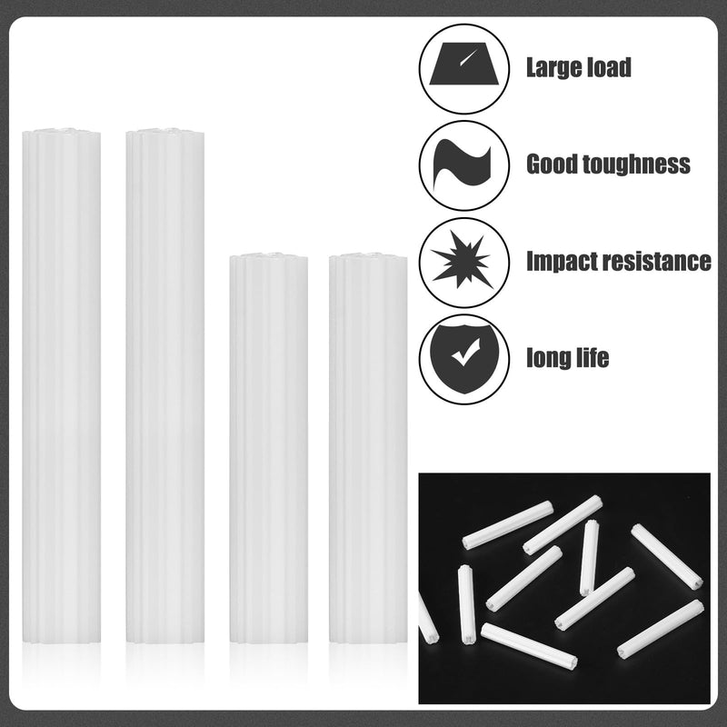 [Australia - AusPower] - 200 Pcs Expanding Plastic Screw Anchors 3/16" Hole White Plastic Anchors for Concrete Masonry Tile Cement Bolt Expansion Tube for #4,5,6 Screws, Fix to Wall Drywall or Other (1") 1" 