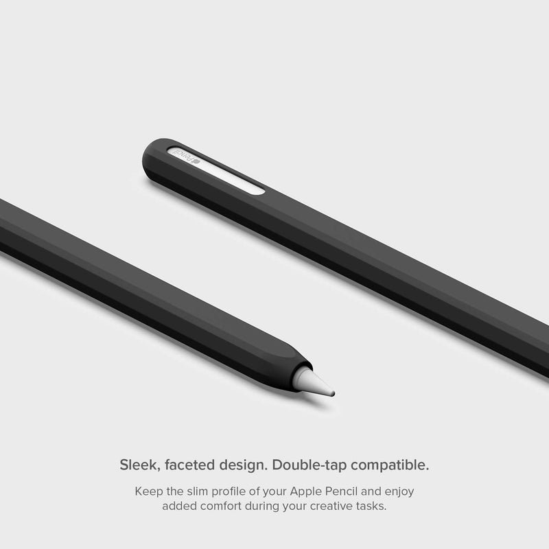 [Australia - AusPower] - UPPERCASE Designs NimbleSleeve Premium Silicone Case Holder Protective Cover Sleeve Compatible with iPad Apple Pencil 2nd Generation Only (Black) Black 