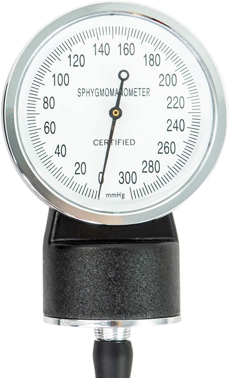 [Australia - AusPower] - LINE2design Adult Blood Pressure Cuff - School Safety Deluxe Aneroid Sphygmomanometer with Cuff and Carrying Case Trauma Kits Black 
