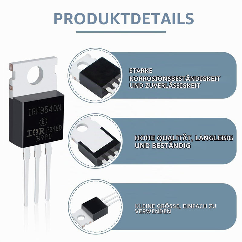 MOSFET Transistors IRF9540N 23A 100V Field Effect Tubes P-Channel To-220 Power MOSFET Field Effect Transistor Rectifier Pack of 10 IRF9540, 23A 100V