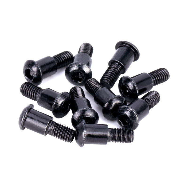 [Australia - AusPower] - 10Pcs M3x4x10mm Hex Buttonhead Incision Kingpin Shoulder Screws for Axial SCX10 AR44 AR45 Capra F9 Portal Axle Upgrade Parts(10PCS Black) 12pcs Black 