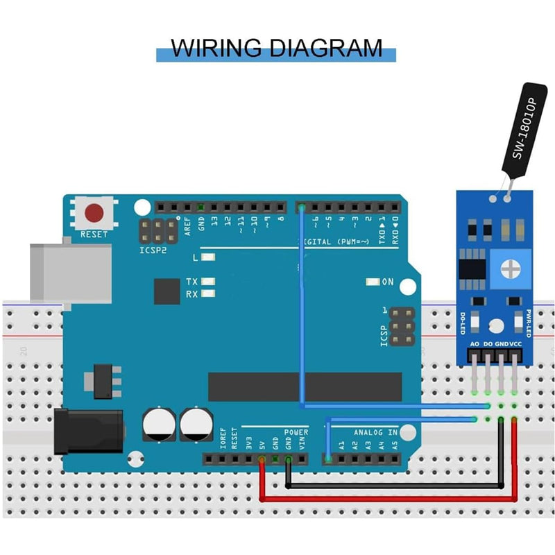 [Australia - AusPower] - 2pcs High Sensitivity Vibration Sensor Module SW-18010P for Alarm System 4PIN 