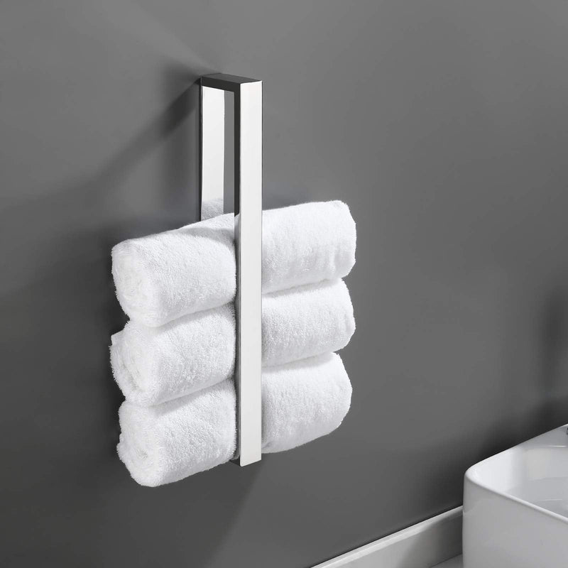 KES Bathroom Towel Rack 16-Inch Self Adhesive Towel Bar Modern Towel Holder Organizer Storage Holder No Drilling SUS 304 Stainless Steel Polished Finish, A23000S40DM
