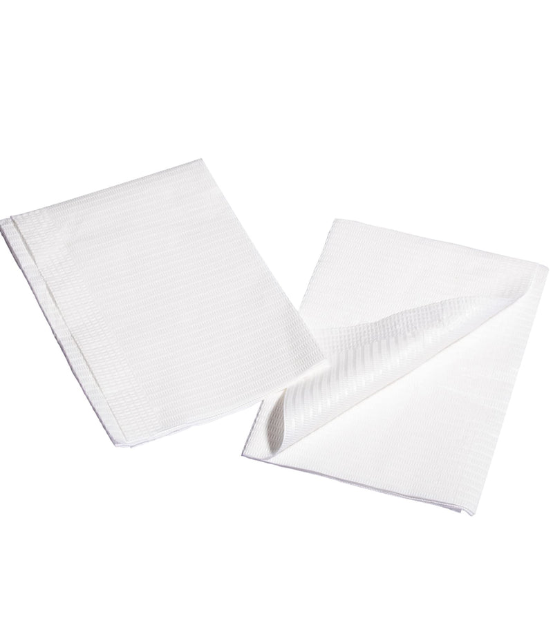 [Australia - AusPower] - ProtectX 50Pcs Disposable Dental Bibs White 13"x18", 3 Ply Waterproof Tattoo Bib Sheet, High Absorbent Nail Salons Tray Cover and Table Cover Supplies, Upgraded Quality 50 