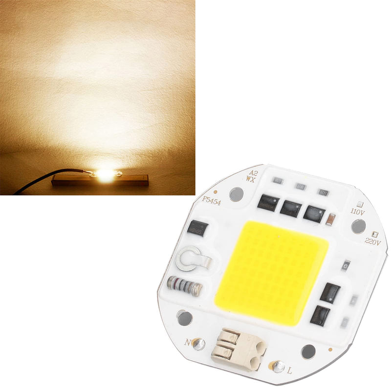 [Australia - AusPower] - Hapivida High Power LED Chip, Super Bright Integrated Chip Light Source Pearl for DIY Lighting, 100 W Warm White, Aluminium, SMD Light Emitter Components for Floodlights and Landscape Lighting 