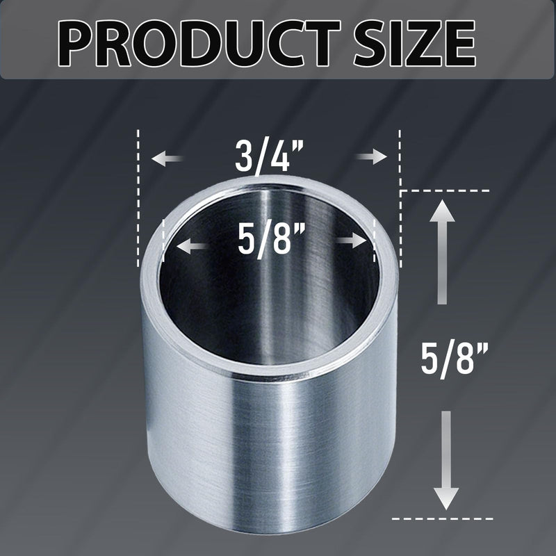 [Australia - AusPower] - Stainless Steel Reducer Bushing, Screw Standoff Bushing Round Metal Spacer, Steel Reducer Standoff Bushing, Reducing Bushing Adapters 3/4" to 5/8"Fits for 5/8" Screws Bolts and Rods Set of 10 