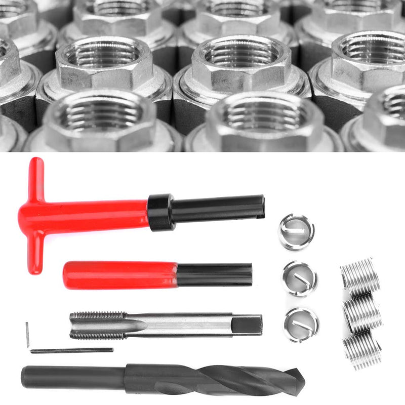 [Australia - AusPower] - 11Pcs M16x1.5 Thread Repair Kit Stainless Steel Drill Helicoil Repair Kit Threaded Reply Tool Kit 
