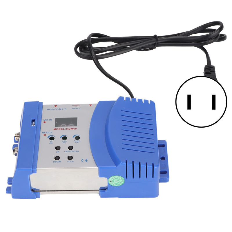 [Australia - AusPower] - Modulator RF Converter, /AV to RF HD Modulator, VHF UHF Demodulator Adapter Support PAL/NTSC TV Format Output for Home TV, Plug and Play(1080P) 