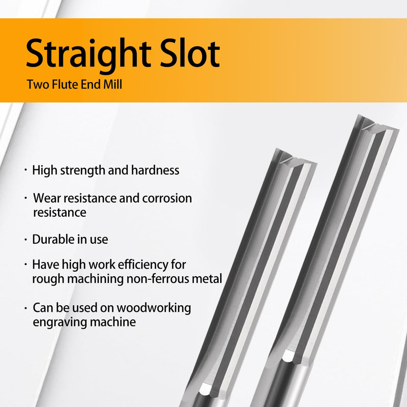 [Australia - AusPower] - End Mill, CNC Milling Cutter for Router, 2 Flutes Straight Cutter, 4 mm Shank, 4 mm Cutting Diameter, 22 mm Cutting Length, CNC Cutter for Density Plate, Solid Wood, Plywood, 10 Pieces 4X4X22mm 