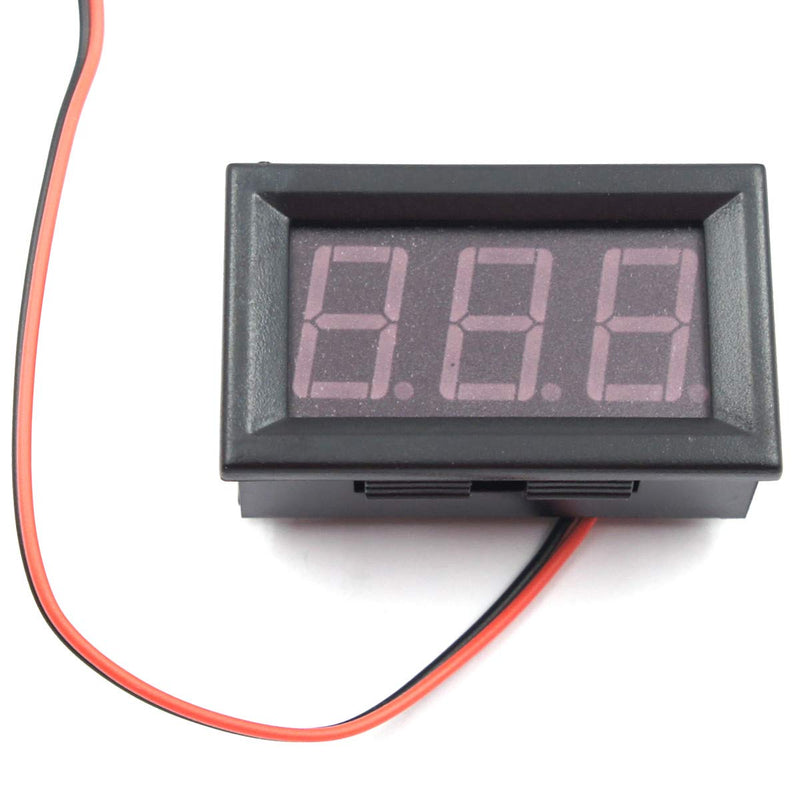 [Australia - AusPower] - JacobsParts DC 5-120V 2-Wire Voltmeter 3-Digit LED Display Panel Volt Meter Digital Voltage Tester (Green) Green 