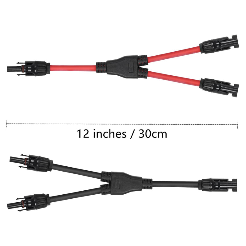 2-to-1 Solar Panel Connector 6 mm² PV Cable Solar Y Connector 1 Pair