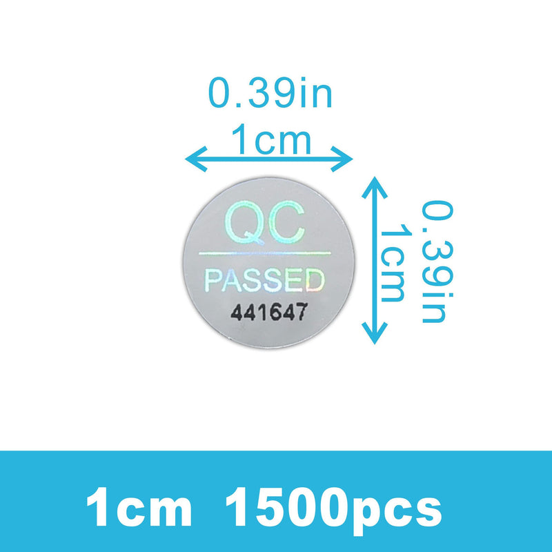 1700pcs 0.39 inch QC Passed Tamper Proof Stickers Silver High Security Tamper Evident Warranty Void Hologram Labels w/Unique Sequential Serial Numbering Silve 1700pcs
