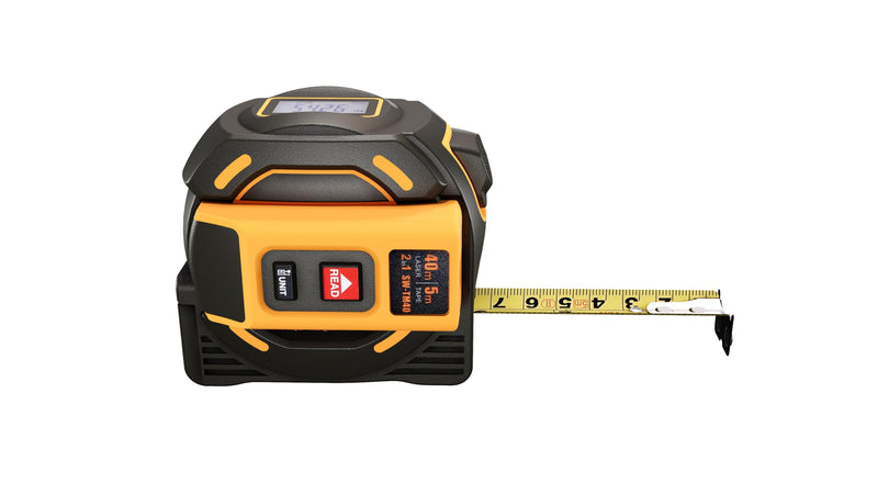 [Australia - AusPower] - IDARA 2 in 1 Digital Tape Measure with Laser, 131 Ft/40 m Laser Tool & 16 Ft/5 m Measuring Tape Retractable, Measurement for Carpentry/Construction, Ft/in/M/mm Laser Tape Measure 
