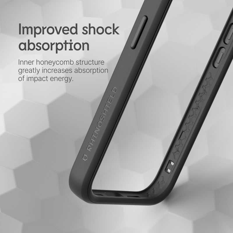 [Australia - AusPower] - RhinoShield Bumper Case Compatible with [iPhone 15] | CrashGuard - Shock Absorbent Slim Design Protective Cover 3.5M / 11ft Drop Protection - Graphite iPhone 15 - Graphite 