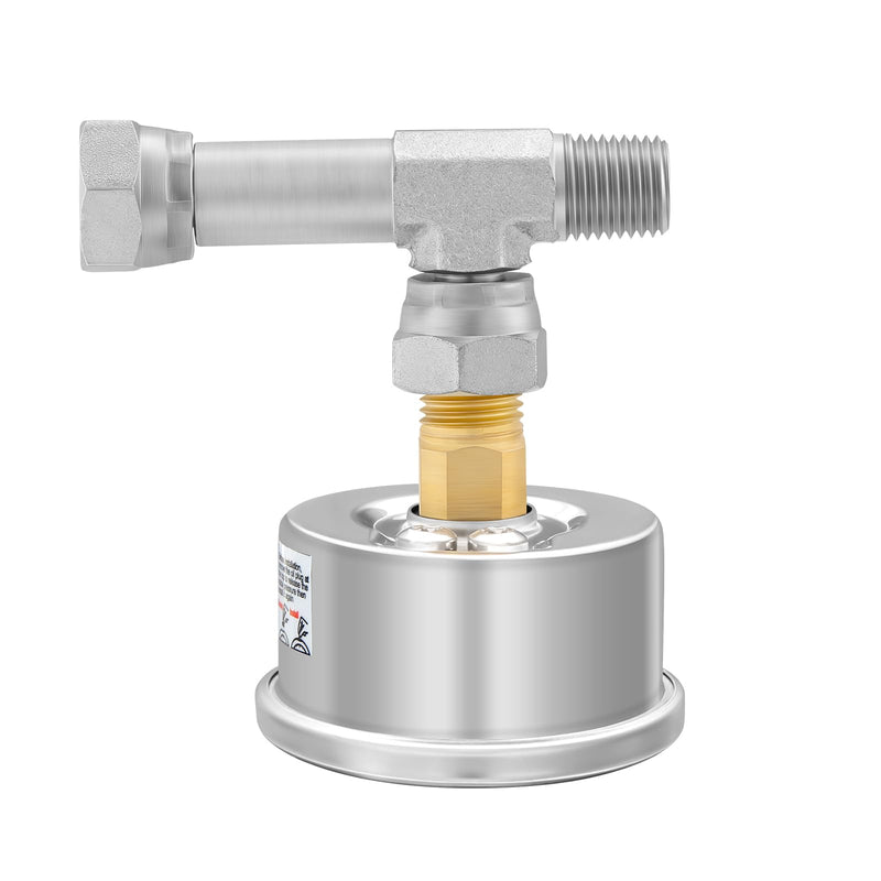 [Australia - AusPower] - MEASUREMAN HEA Spraying Pressure Gauge 0-4000PSI,1/4" NPT Fittings,Assembly with T Piece Fit for Titan/Wagner Airless Sprayer,Replacement for Titan 0580495, 580495 