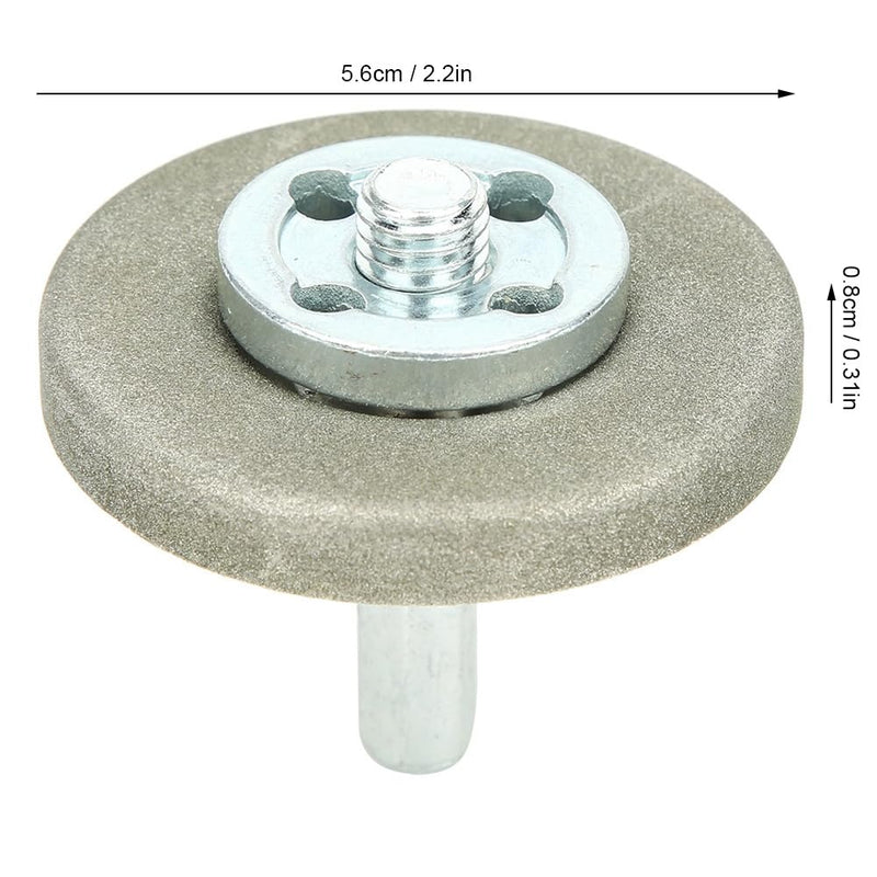 [Australia - AusPower] - Grinding Wheel 2.2 Inch Diameter Grinding Wheel Diamond Stainless Steel Grinding Stone for Planer Tool Drill Scissors (360 Mesh) 