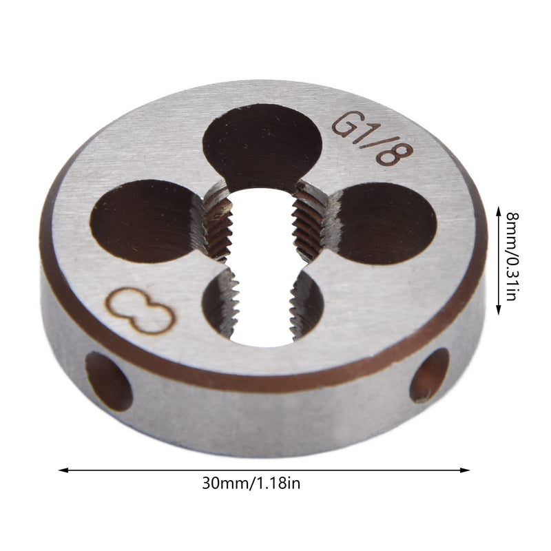 [Australia - AusPower] - Fafeicy G1/8 UNC Round Die Thread Screw Die 30mm/1.18" OD for General Thread Machining Manual Measurement, #511 