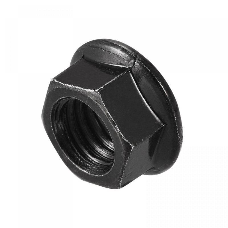 [Australia - AusPower] - uxcell M10 Serrated Flange Hex Lock Nuts, Carbon Steel Black Oxide Finished 20pcs 