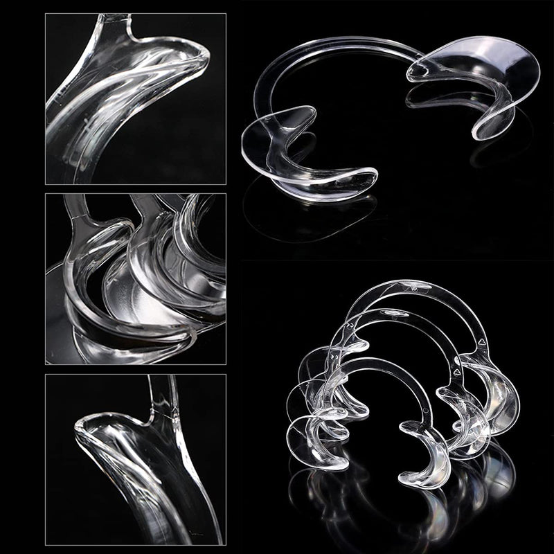 [Australia - AusPower] - 10 Pieces (Size M) C-Shape Cheek Retractor, Disposable Mouth Opener for Dental Teeth Whitening Mouth Guard or Speak Out Game (M, White) 