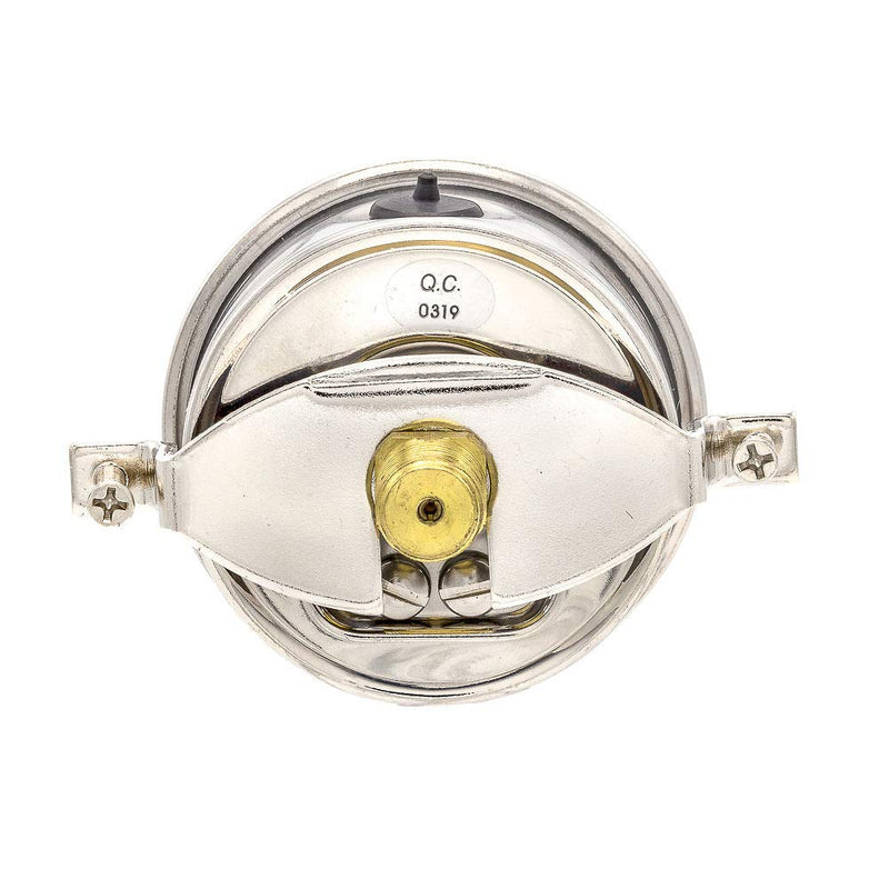 [Australia - AusPower] - PIC Gauges 203L-204F U-Clamp Panel Mount Glycerine Filled Pressure Gauge w/ SS Case/Bezel, Brass Internals, PC Lens, 2" Dial, 0/160 psi Range, 1/4" Male NPT 0 - 160 PSI 