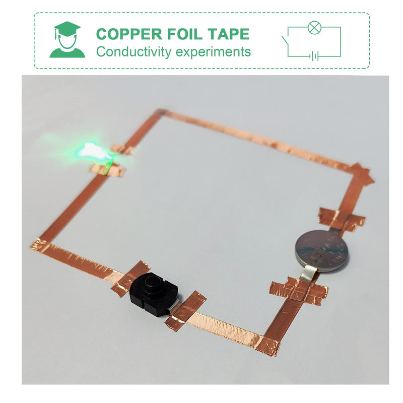 [Australia - AusPower] - BOMEI PACK Copper Foil Tape 1 Pack 1inch x 66ft with Conductive Adhesive for Guitar and Crafts, Soldering, Stained Glass, Electrical Repairs, Grounding 1in*66ft 