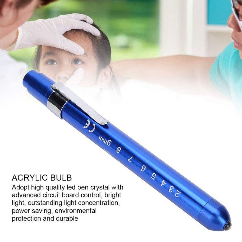 ZJchao LED Penlight Professional Portable Diagnostic Lamp Clinical Pen Ophthalmic Examination Pupil Check Pen Light for Doctor Nurse(Blue) Blue