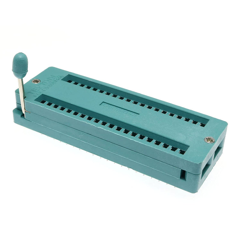 [Australia - AusPower] - 2pcs 40 Pin ZIF Dip Tester IC Test Socket Universal Integrated Circuit IC Socket, Green 