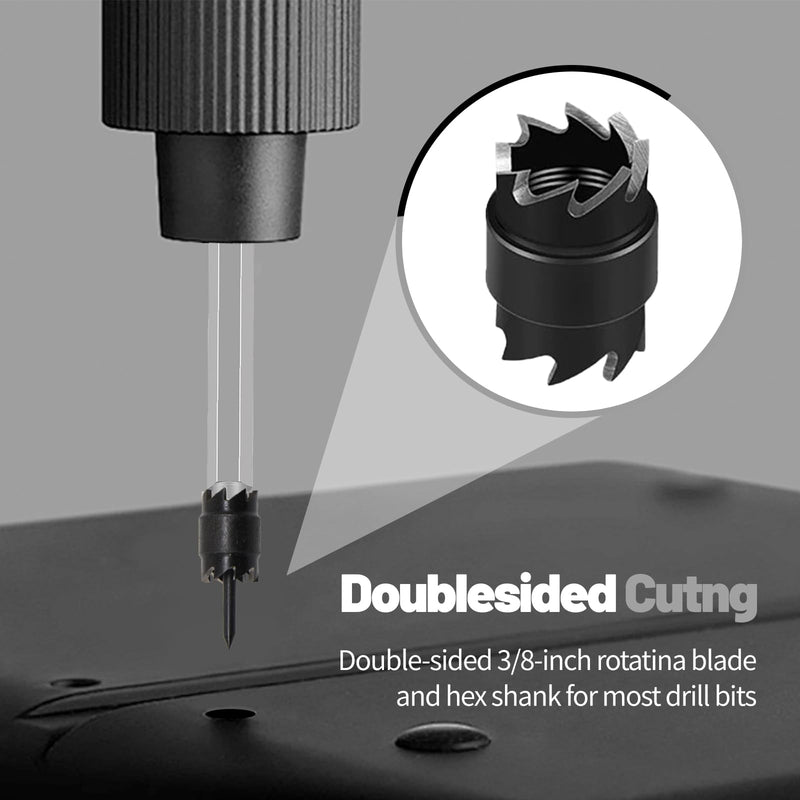 Spot Weld Cutter Set Double Sided,3/8" HSS Spot Weld Cutter Remover Drill Bits Hex Sheet Metal Hole Cutter Remover Kit for Power Drill Spot Welding, by NAKAO (16 Pcs) 16 Pcs