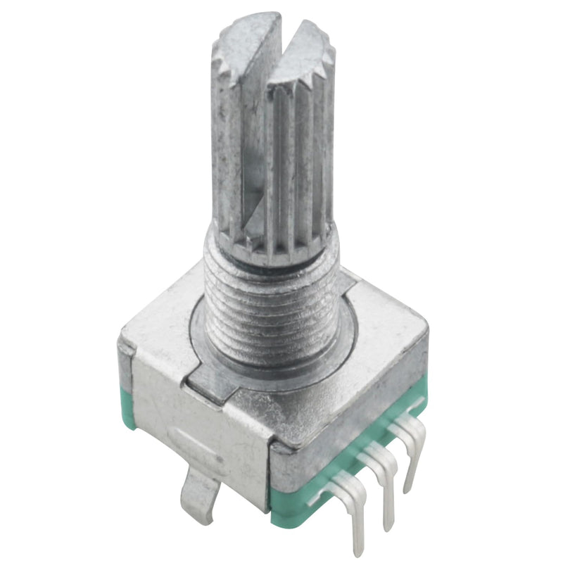 [Australia - AusPower] - 5PCS EC11 Rotary Encoder Code/Digital Potentiometer 20mm Plum Blossom Shaft 5 Pin with Switch for Audio Amplifier Mixer Headphones 