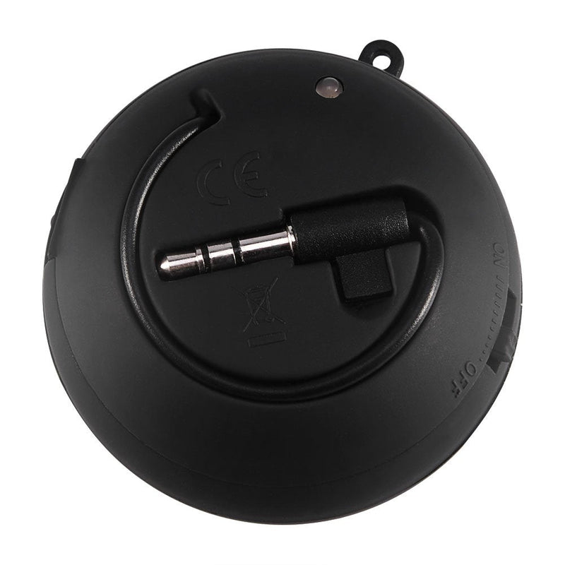[Australia - AusPower] - Portable Mini Speaker with 3.5mm Aux Jack Plug in Loud Basse Speaker for Smart Phone, Retractable Mobile Line-in Speaker for iPad Laptop Computer(Black) Black 
