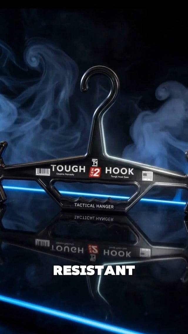 Tough Hook Multipurpose Heavy Duty Hanger, USA Made, Tactical Gear, 1 Black Black Standard Pack of 1