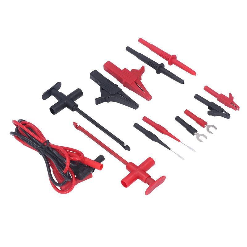 [Australia - AusPower] - Multimeter Test Leads Kit, Brass PVC PA Clip Test Clip Probe Banana Plug Testing Cable 