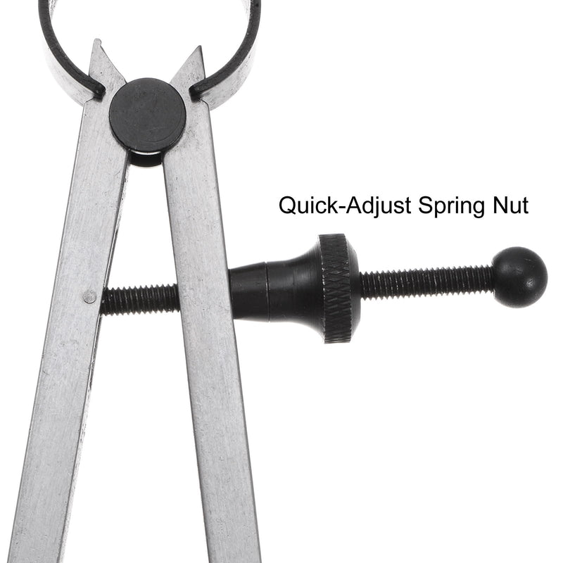 [Australia - AusPower] - HARFINGTON Spring Joint Caliper 16 inch / 400mm Steel Adjustable Spring Divider Caliper with Solid Nut for Metalworking Geometry Drawing Woodworking 16" 
