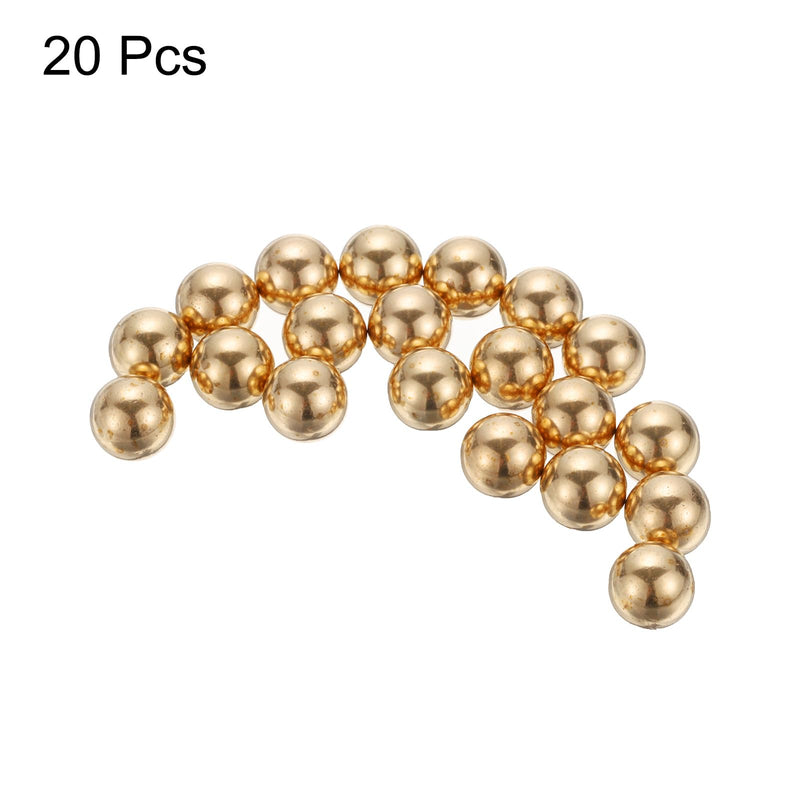 [Australia - AusPower] - uxcell 20pcs Precision Solid Brass Bearing Balls 8mm Industrial Brass Ball Spheres for Machinery, Automotive, and DIY 20 