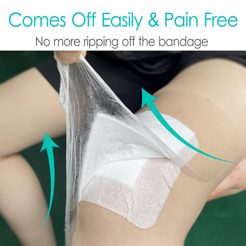7 Pcs Waterproof Shower Cover 10"x12" with Non-Stick Center Pad for Large Port Surgery Incisions Protector Patch Transparent Film Clear Adhesive Wounds Dressing Bandage Shields 10x12 Inch (Pack of 7)