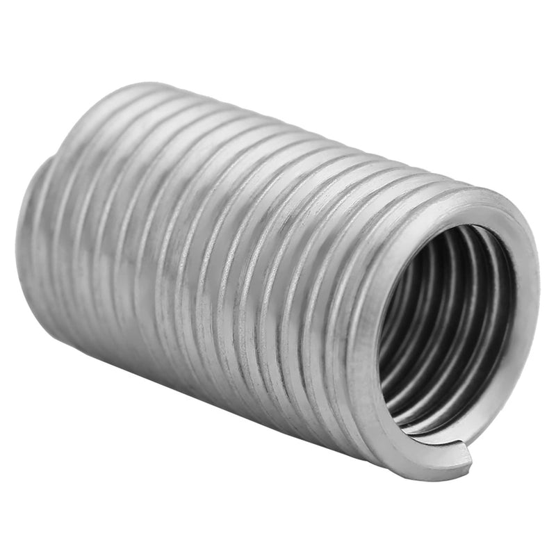 M8 x 1.25 x 3D Threaded Inserts, 10 Pieces Stainless Steel Helicoil Wire Thread Screw Inserts Repair Tool Set, for Automotive, Steam Turbines, Metal Plastic Processing Industry