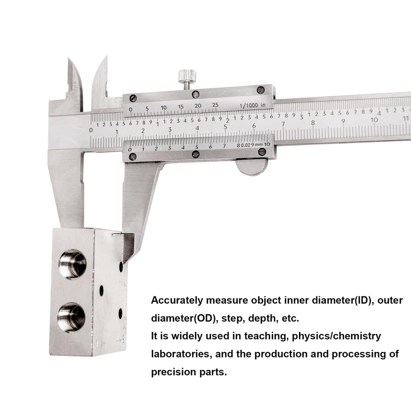 [Australia - AusPower] - ZLKSKER 0-6 Inch / 15cm Micrometer Vernier Caliper, Stainless Steel Precision Measuring Tool (Inch/Metric), Depth/Inside/Outside/Step Measurement, 0.001" / 0.02mm 