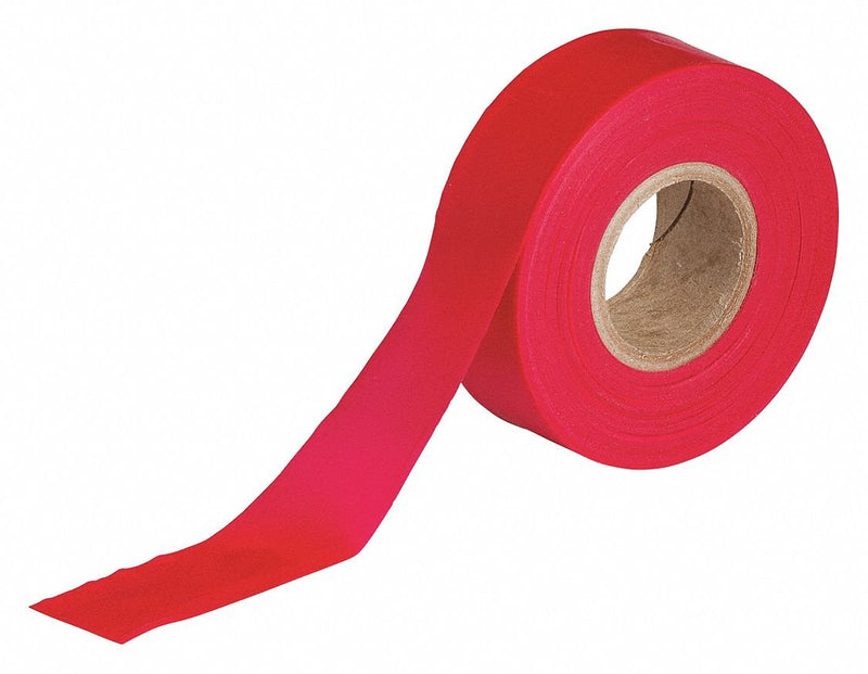 [Australia - AusPower] - Brady Red Flagging Tape for Boundaries and Hazardous Areas - Non-Adhesive Tape, 1.188" Width, 300' Length (Pack of 1) - 58346 1-3/16" X 300' 