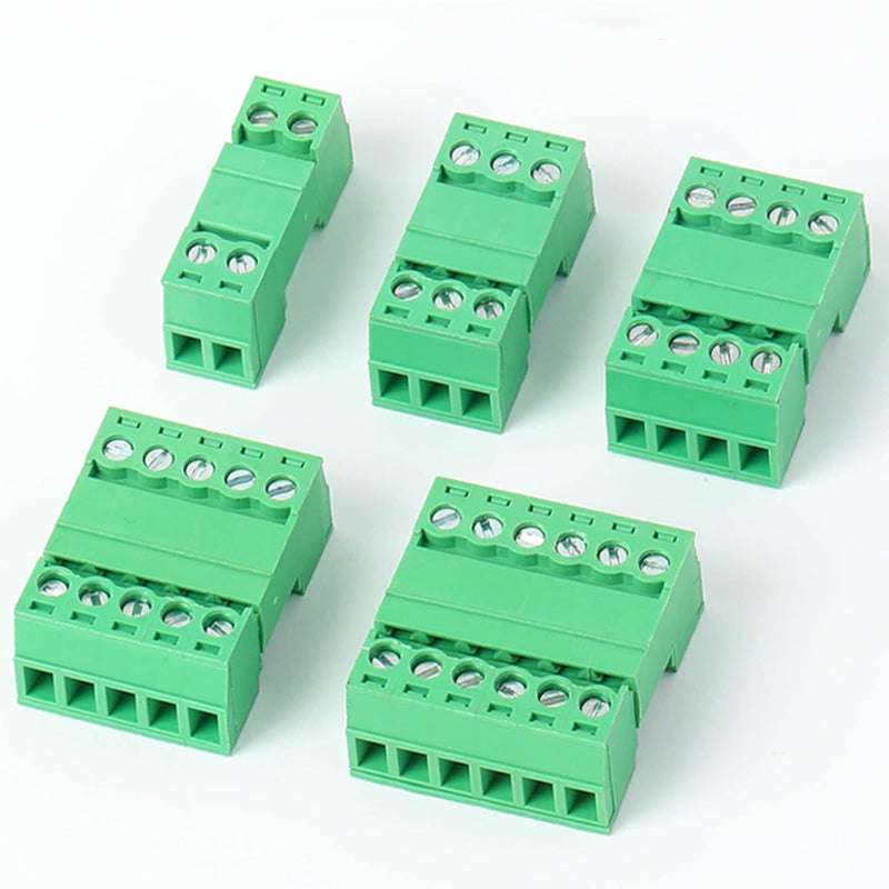 [Australia - AusPower] - 5 Set 4 Pin 5.08mm Pitch PCB Mount Screw Terminal Block Connector with 4 Pin Phoenix Plug,Pluggable Male and Female Connector 