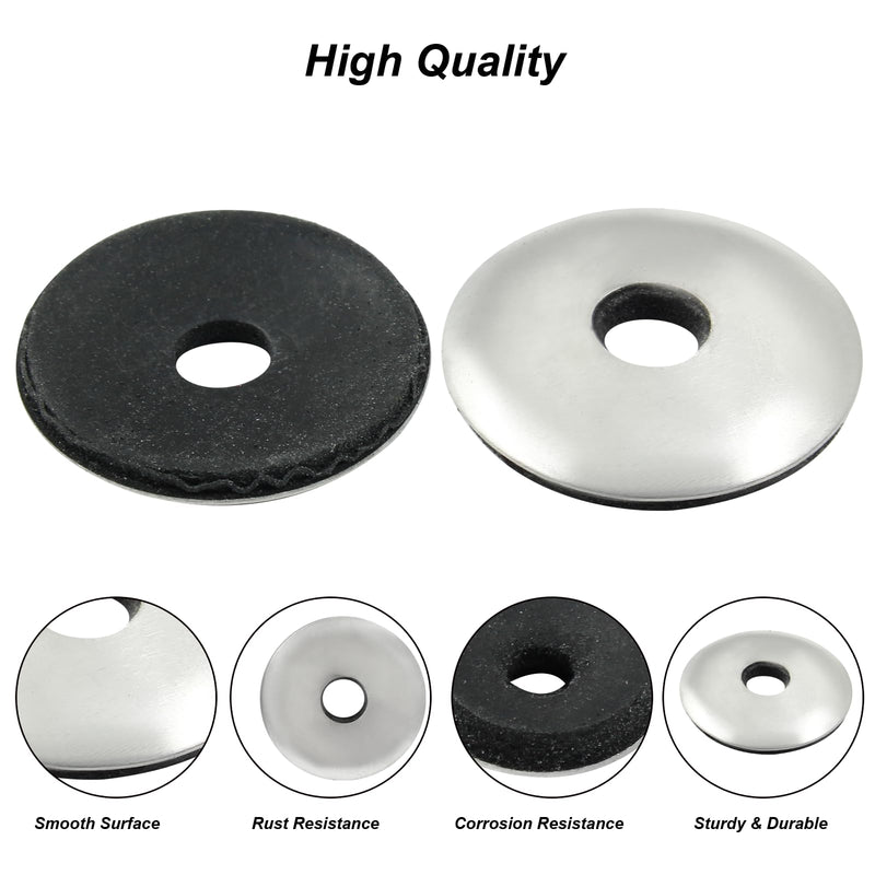 [Australia - AusPower] - Biaungdo 60 Pcs 1/4" x 1" Neoprene Washers, Stainless Steel Neoprene EPDM Bonded Sealing Washers Rubber Washers Gasket Assortment Kit for Screws(M6.3 x 25mm) 1/4" x 1" 